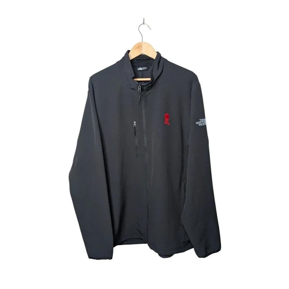 The North Face WindWall Softshell Jacket Black Red Grill Logo Men’s XL